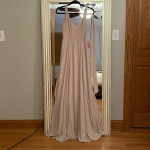 Soft Beige Chiffon Dress